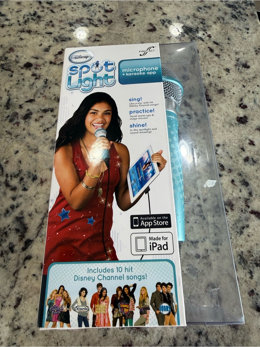 Disney Spot Light Microphone & Karaoke App - Light Blue